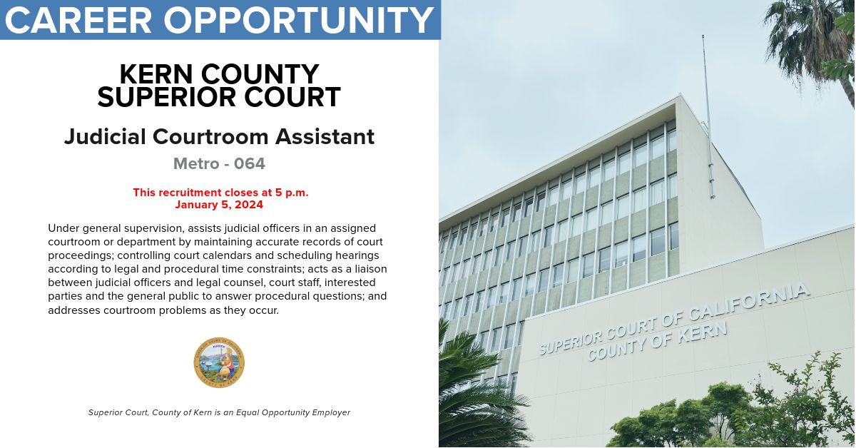 Superior Court of California County of Kern on LinkedIn: The Court is Superior Court of California County of Kern on LinkedIn: The Court is