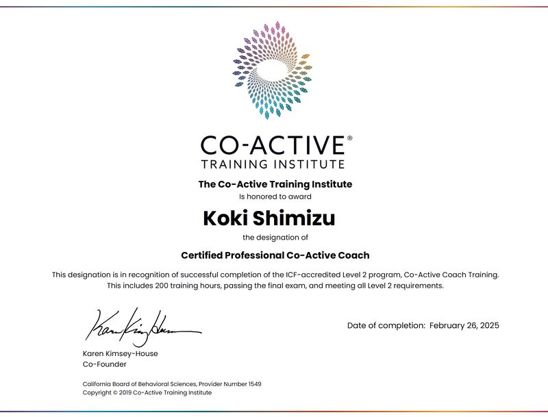 I have officially obtained my Co Active Coach certification(CPCC) It I have officially obtained my Co Active Coach certification(CPCC) It