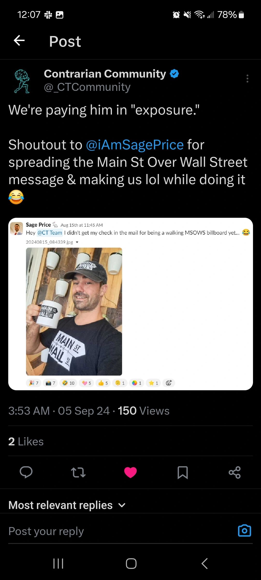 Sage Price on LinkedIn: We like to have fun over at Contrarian Thinking ) Sage Price on LinkedIn: We like to have fun over at Contrarian Thinking )