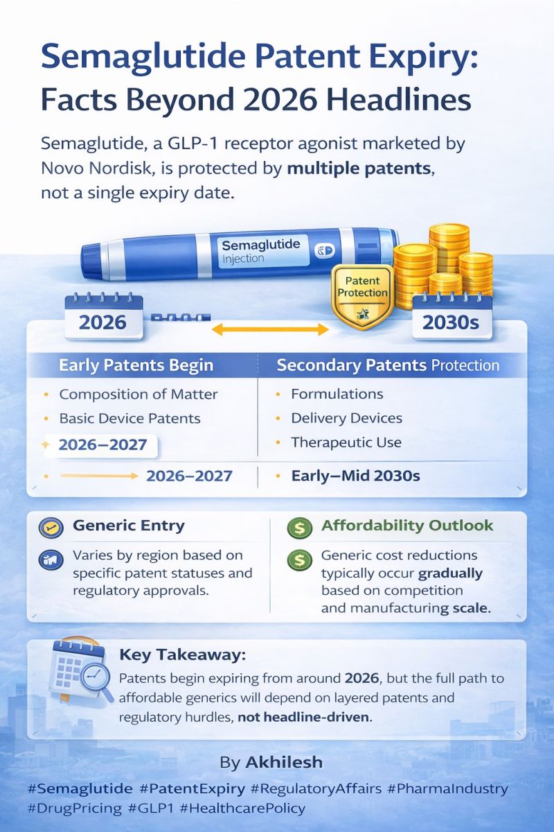 when does the patent for semaglutide expire expiry in India spurs generic drug boom Off-patent semaglutide in 2026: the