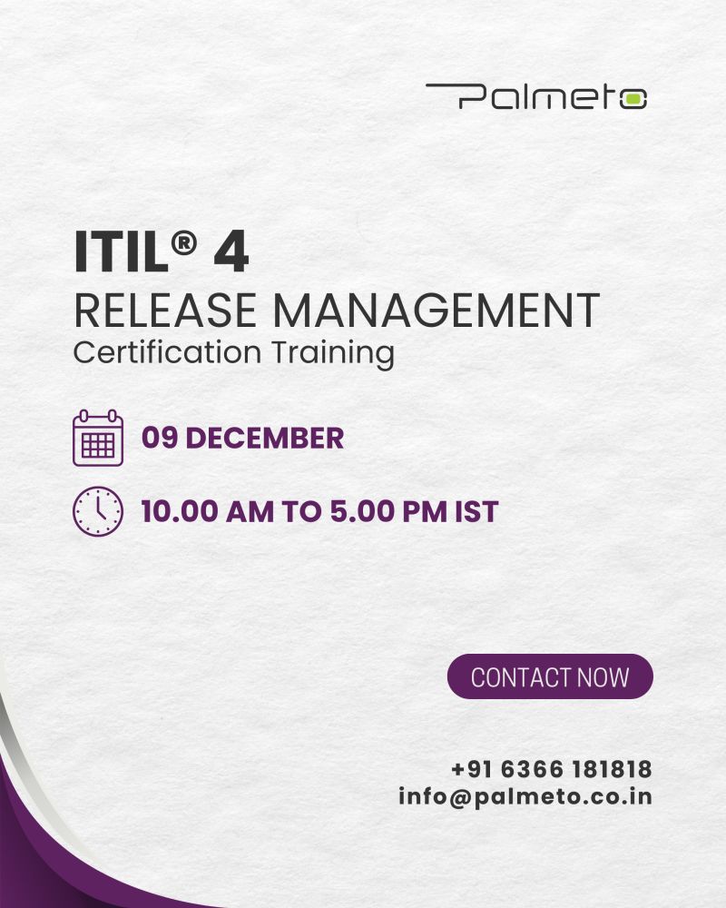 Palmeto Solutions on LinkedIn: #itil4 #releasemanagement # Palmeto Solutions on LinkedIn: #itil4 #releasemanagement #